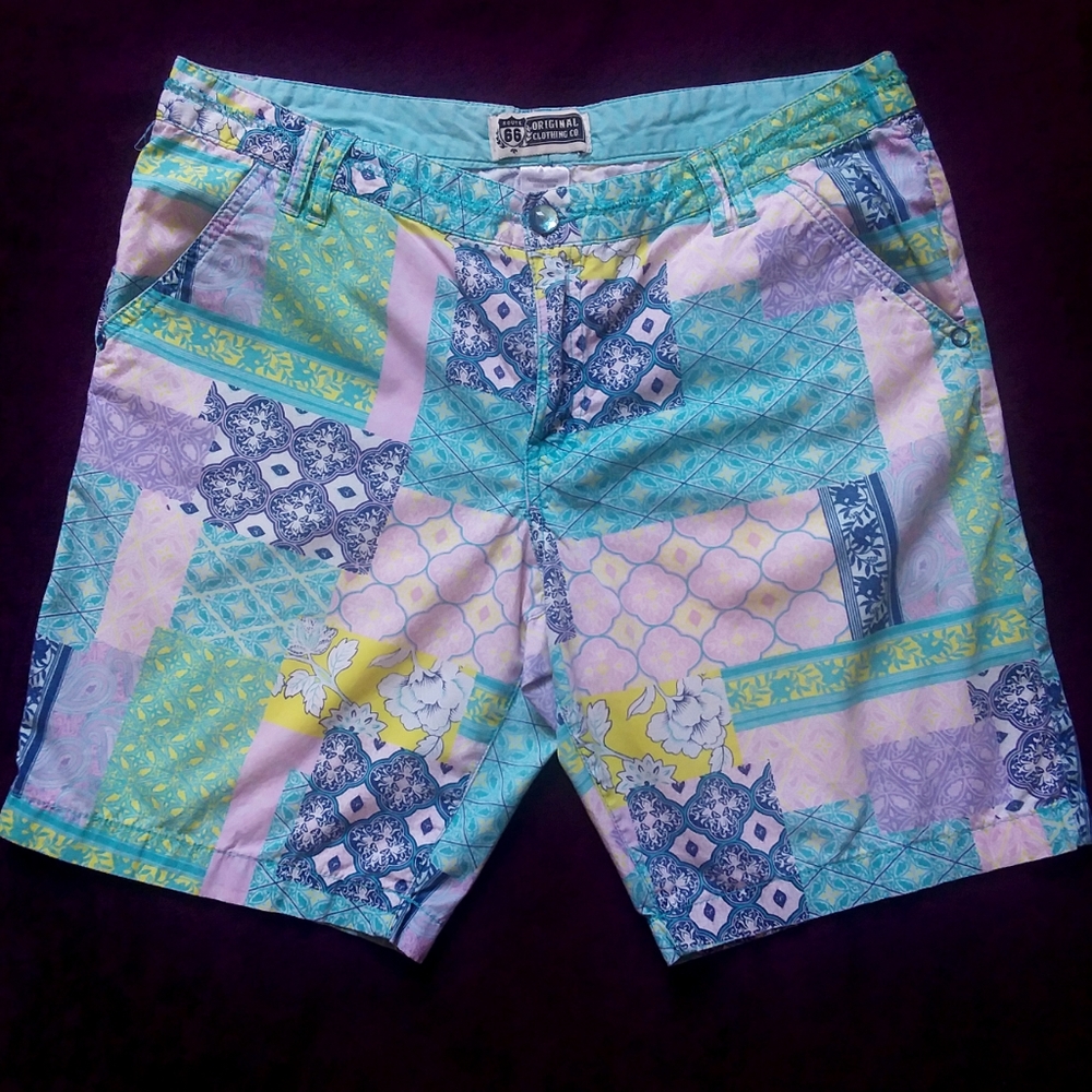 Route 66 Girls 16 Patchwork Print Shorts